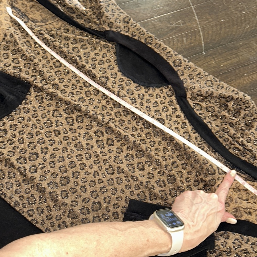 Nina Piccalino Leopard 2 in 1 luxury long sleeve cheetah print tanks w cardigan - Picture 16 of 16